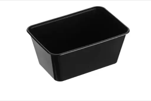 [REG1000B] 1000ml Rectangular Container Black